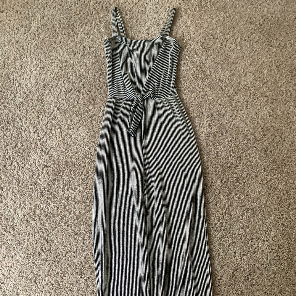 Marshall’s Black and White Ribbed Striped Pantsuit